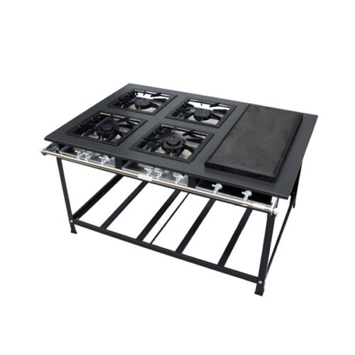 Stander 4 bocas com chapa ref. 24104